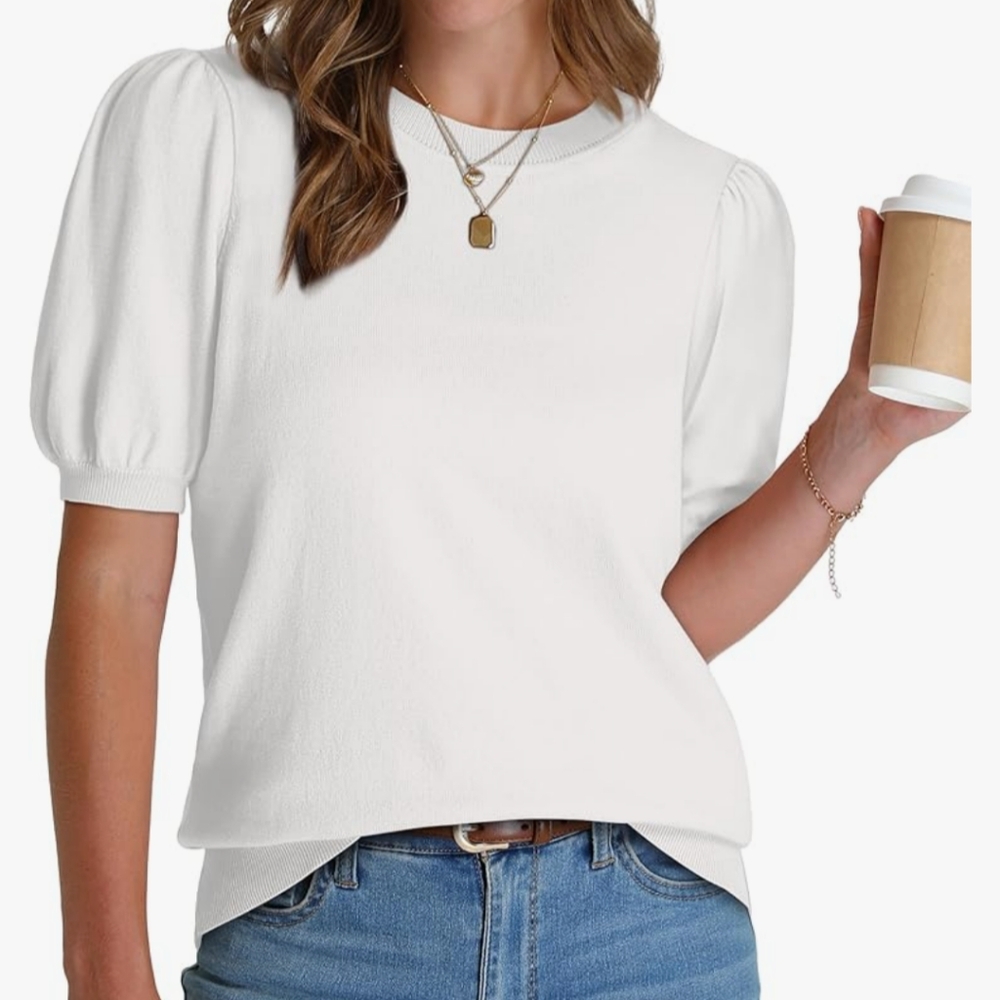 New Cute Light Weight Puffy Short Sleeve Tee